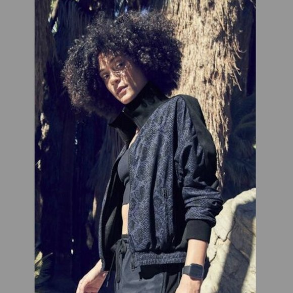 Athleta Brooklyn Track Bomber Printed NWT - Picture 1 of 10
